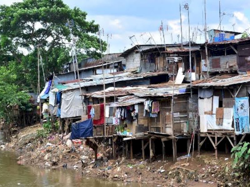 Kawasan kumuh masih menjadi potret kemiskinan di Sulsel. 