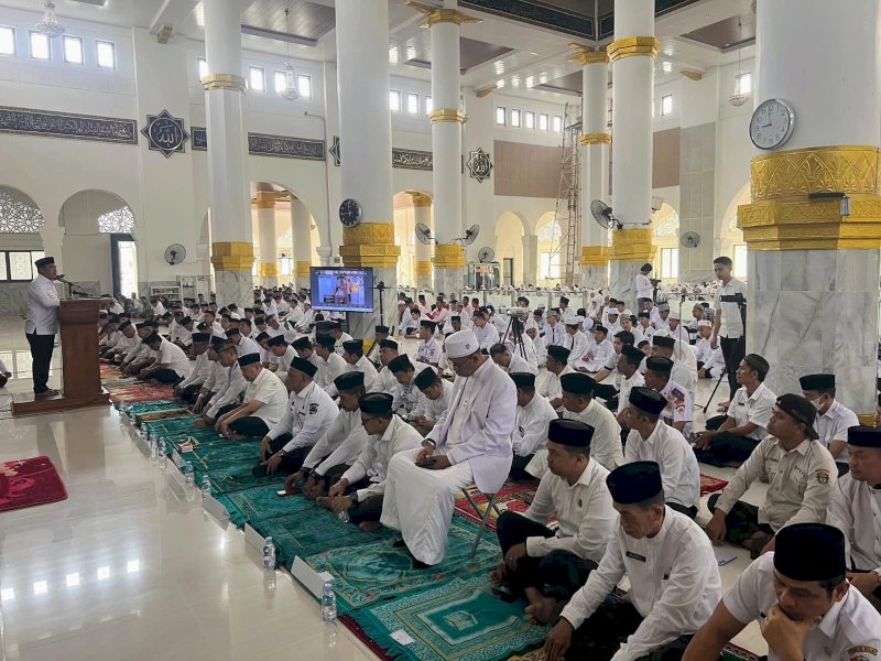 Peluncuran Gerakan Salat Duha Berjemaah di Kabupaten Wajo. 