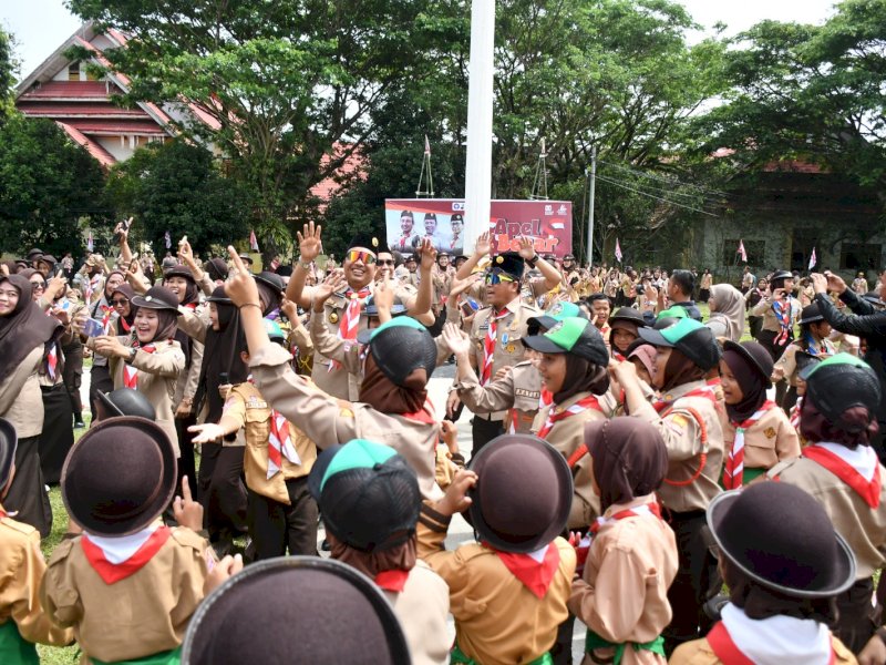 Ribuan Peserta Apel Meriahkan HUT ke-64 Pramuka di Luwu Utara