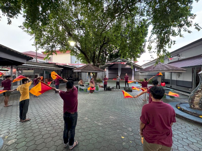 Kegiatan pembinaan kepramukaan bagi warga binaan pemasyarakatan (WBP). 