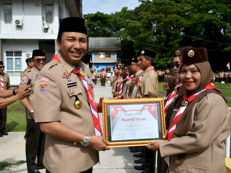 Guru MIS Aisyiyah Masamba Juara 3 Pembina Terbaik Gerakan Pramuka Tingkat SD