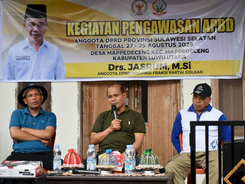 Anggota DPRD Provinsi Sulawesi Selatan, Jasrum melakukan pengawasan di Lutra. 