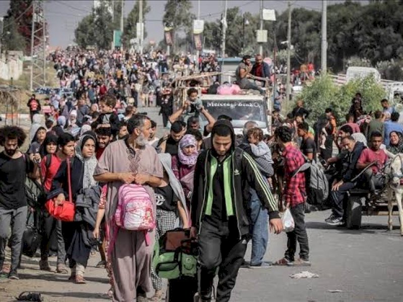 Pengungsi Palestina jelang serangan Besar-besaran Israel. (int) 