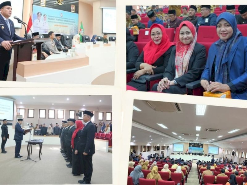 Kepala Dinas Pekerjaan Umum Kota Makassar Zuhalesi Zubir menghadiri pelantikan dan pengambilan sumpah pejabat eselon II lingkup Pemkot Makassar. 