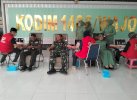 HUT Ke-80 TNI, Kodim 1406/Wajo Gelar Donor Darah dan Pembagian Sembako