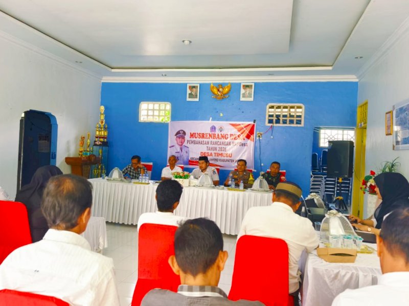 Musyawarah RKPDes Tahun Anggaran 2026  di Kantor Desa Timusu. 