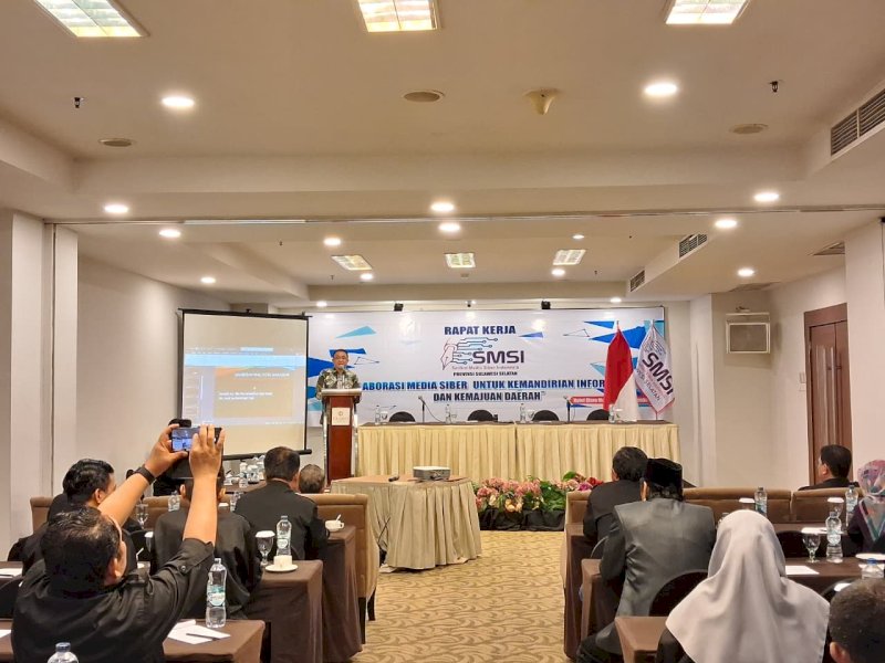 Rapat Kerja Serikat Media Siber Indonesia (SMSI) Provinsi Sulsel. 
