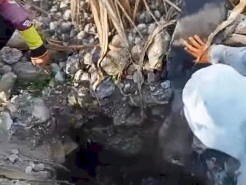 Kuburan tua yang  dibongkar orang tak dikenal di Bone. 