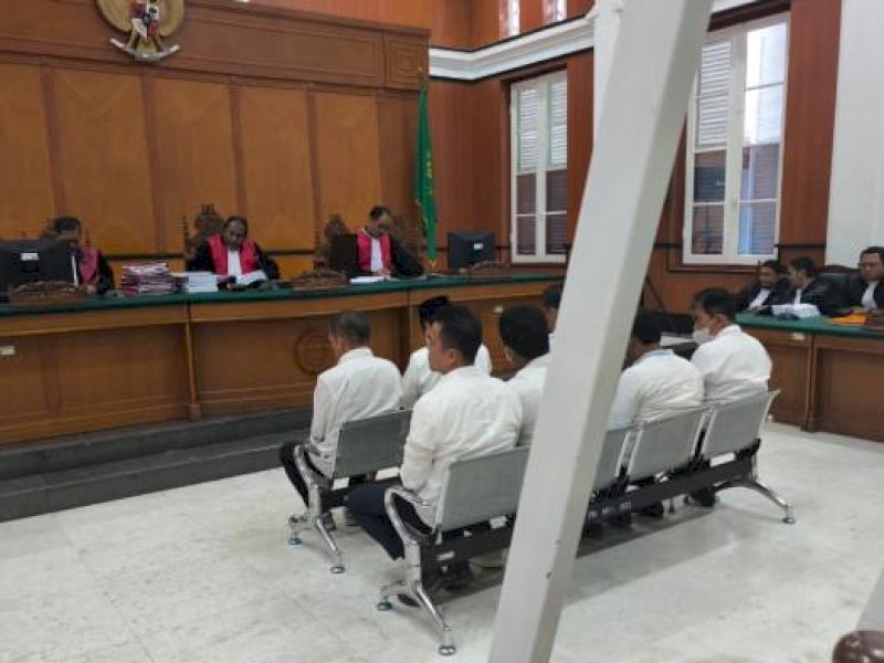 Sidang kasus korupsi Covid-19 yang menyeret eks Kadinsos Makassar Mukhtar Tahir. 