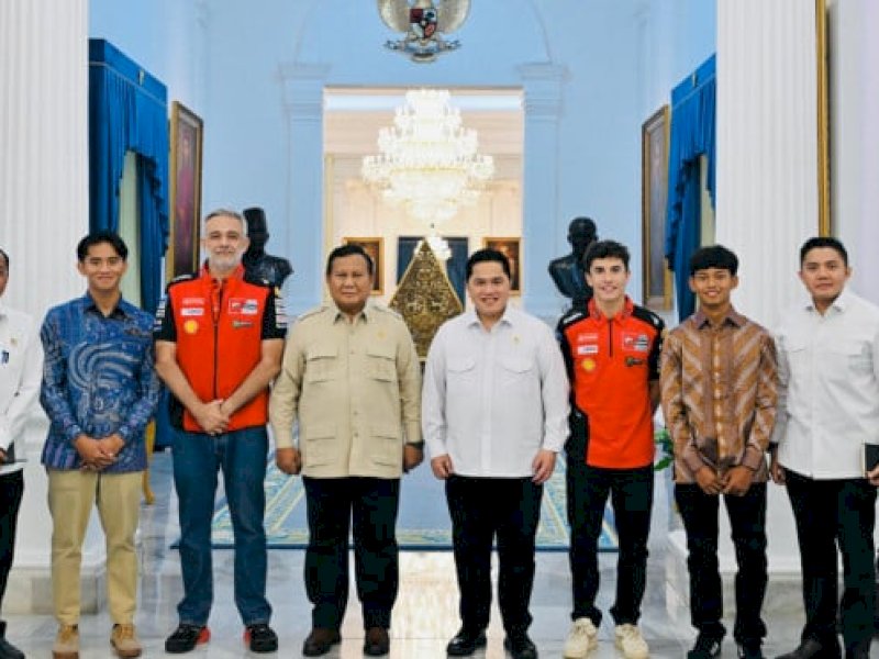 Marc Marquez bertemu Presiden Prabowo Subianto di Istana.