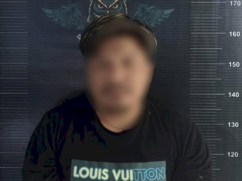 Salah satu tersangka yang diamankan Polres Wajo. 