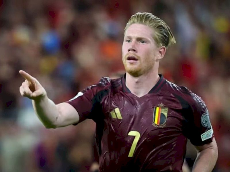 De Bruyne gagal membawa Belgia mengalahkan Mekadonia Utara. (int) 