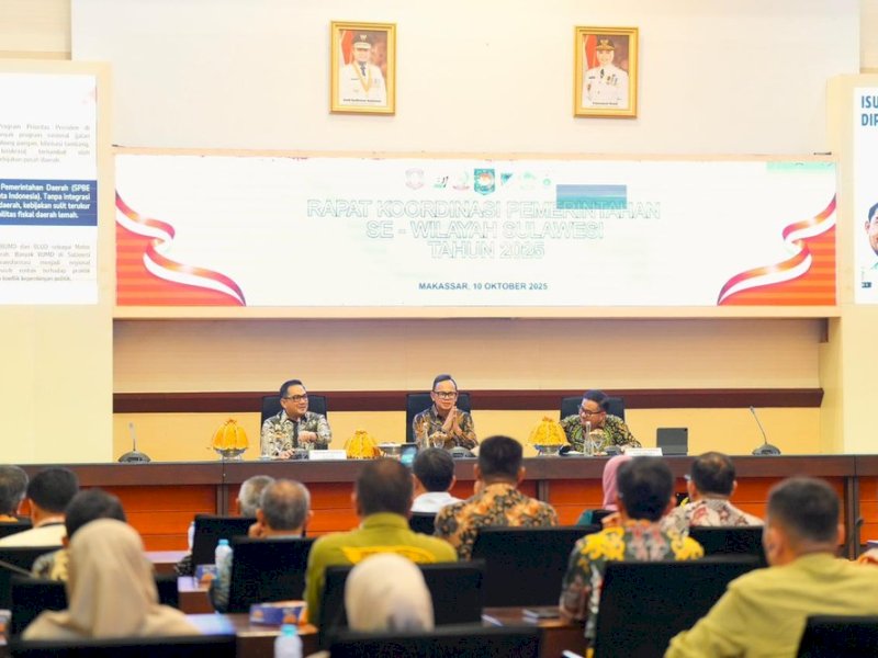 Rakor) Pemerintahan se-Wilayah Sulawesi di Kantor Gubernur Sulawesi Selatan, kemarin.