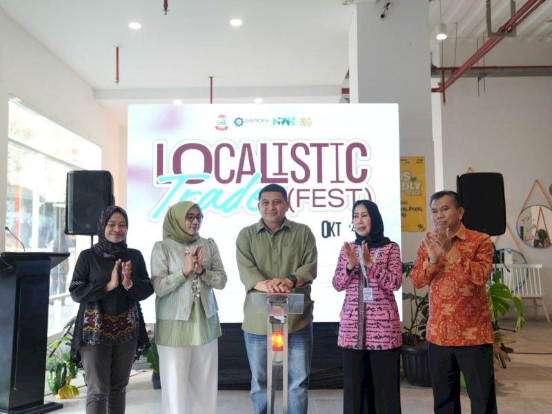 Wali Kota Makassar, Munafri Arifuddin membuka ajang Localistic Trade Fest 2025.