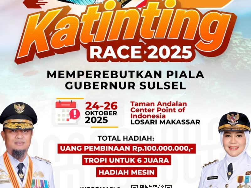 HUT Sulsel, Pemprov Kembali Gelar Katinting Race 2025 di CPI Makassar 