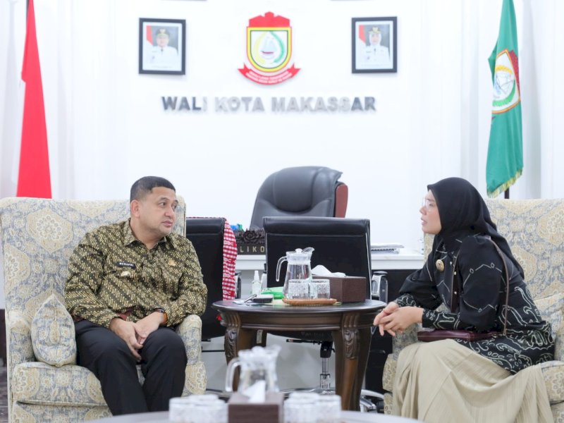 Wali Kota Makassar Munafri Arifuddin bertemu Wawali Banjarmasin Hj Ananda. 