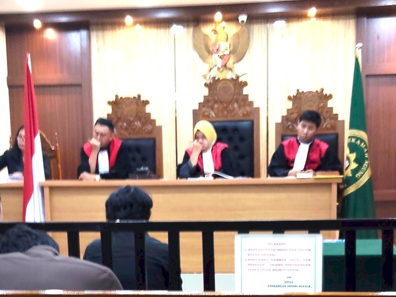 Suasana sidang di PN Makale. 