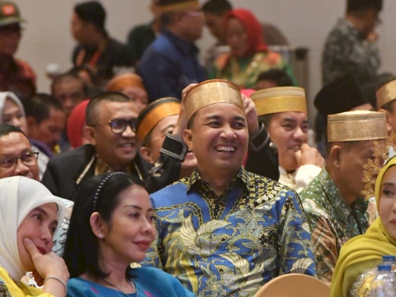 Bupati Luwu Utara Andi Abdullah Rahim, menghadiri Malam Perayaan Hari Ulang Tahun (HUT) ke-49 Kerukunan Keluarga Sulawesi Selatan (KKSS) yang digelar di Claro Hotel Makassar