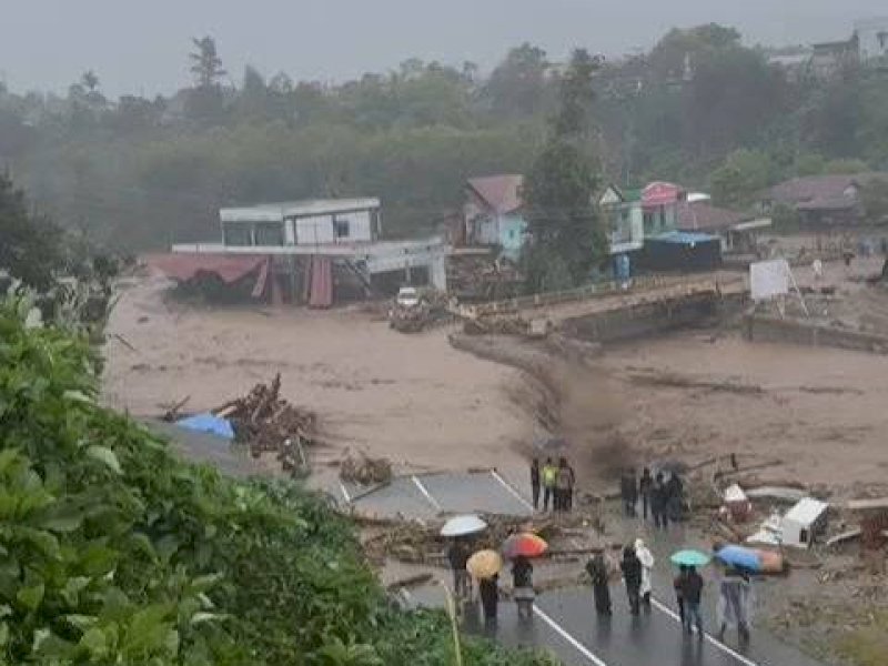 Banjir yang menerjang salah satu wilayah di Aceh. (int) 