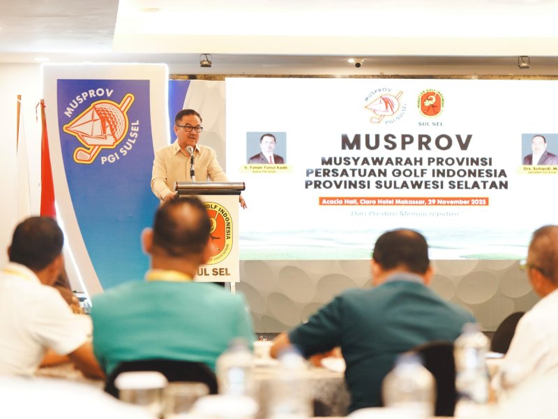 Buka Musprov PGI Sulsel, Sekda Jufri Rahman Bicara Golf sebagai Potensi Wisata