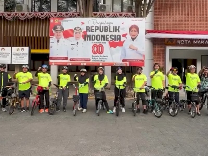 Kadis PU Makassar Gowes Sambil Monitoring Sejumlah Proyek Infrastruktur 