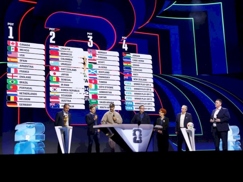 Drawing Piala Dunia 2026 digelar di Washington AS, dini hari tadi. 