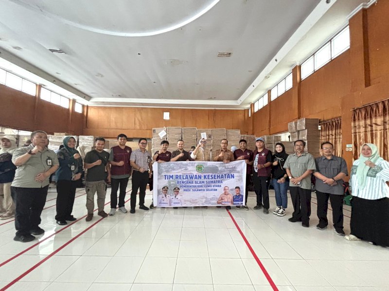 Tim Relawan Kesehatan Pemerintah Daerah (Pemda) Kabupaten Luwu Utara resmi dilepas ke wilayah-wilayah terdampak bencana di Sumatera. 