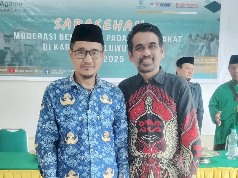 Saprillah (kanan) resmi menjabat sebagai Kepala Balai Diklat Keagamaan (BDK) Kota Denpasar Provinsi Bali.