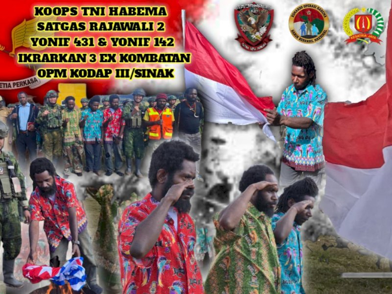 Eks anggota OPM Kodap III sinak menyatakan ikrar kesetiaan kepada Negara Kesatuan Republik Indonesia (NKRI) pada Senin, 19 Januari 2026. 