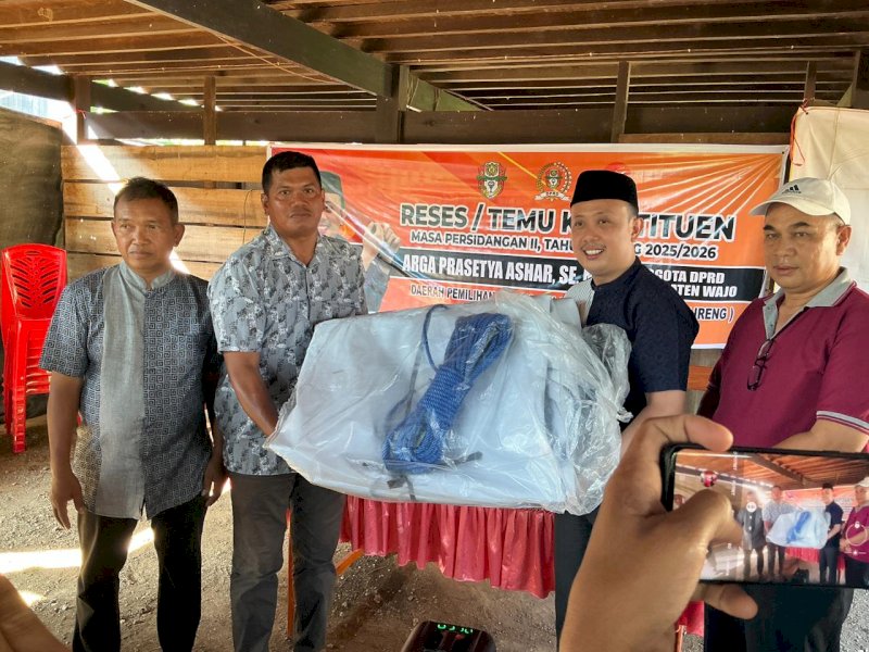 Anggota DPRD Kabupaten Wajo, Arga Prasetya Ashar, kembali menyerap aspirasi masyarakat di Desa Ongkoe, Kecamatan Belawa. 