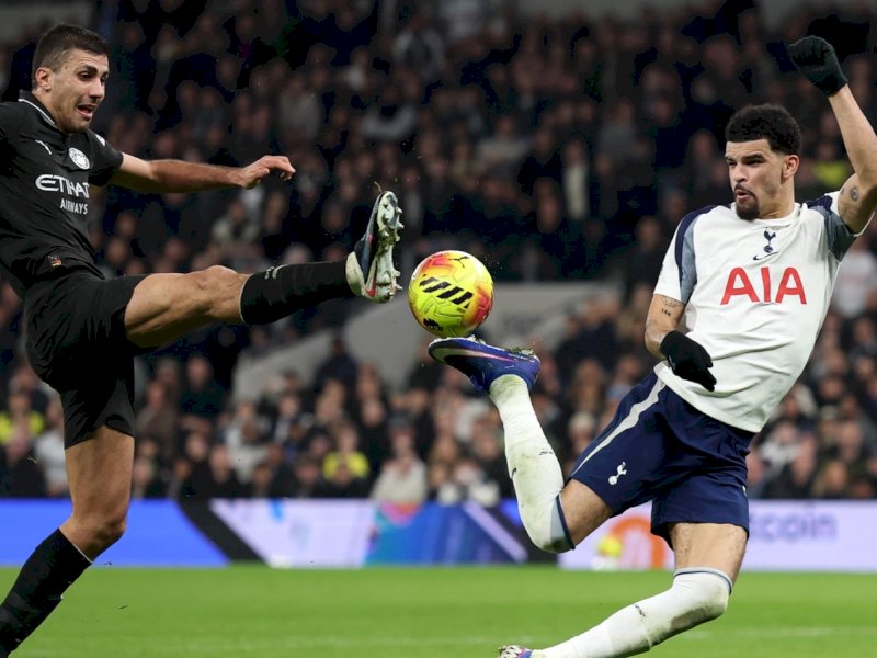 LIGA INGGRIS: Drama 4 Gol, Tottenham Tahan Manchester City 2-2