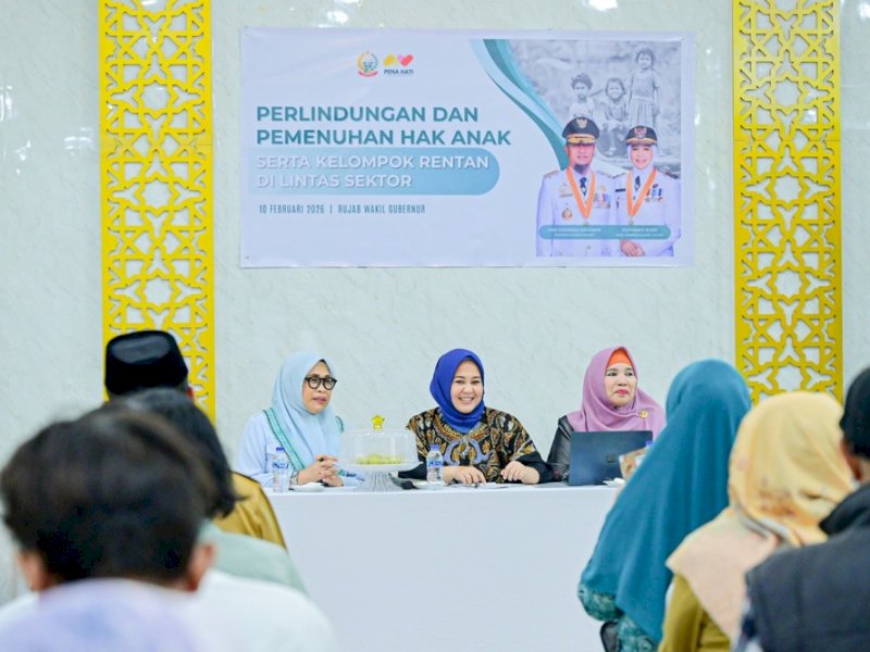 Wakil Gubernur Sulawesi Selatan, Fatmawati Rusdi, menginisiasi diskusi lintas sektor terkait Perlindungan dan Pemenuhan Hak Anak. 