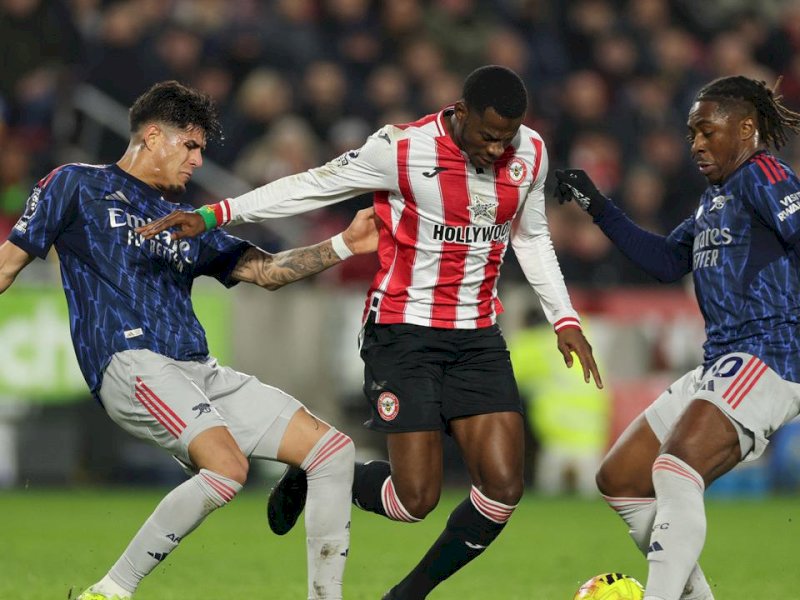 LIGA INGGRIS: Ditahan Brentford 1-1, Alarm Bahaya Arsenal