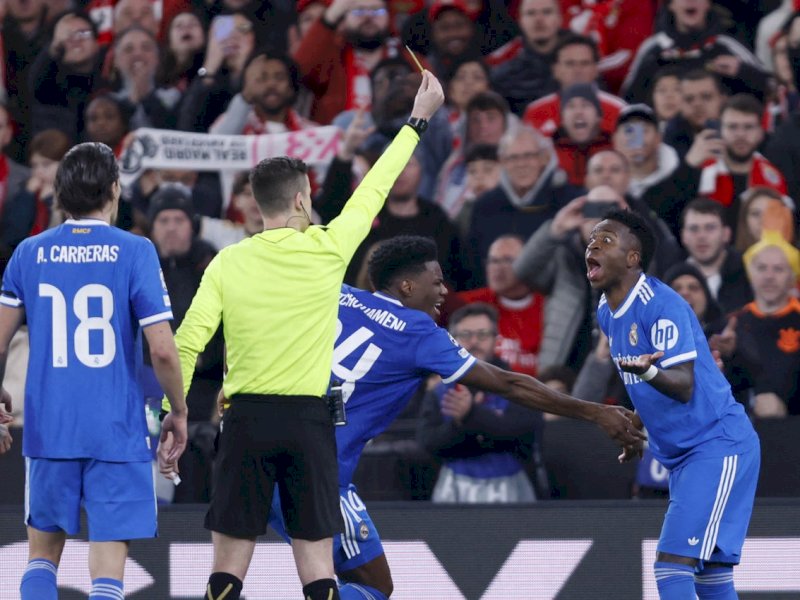 LIGA CHAMPIONS: Gol Tunggal  Vinicius Bawa Madrid Taklukkan Benfica