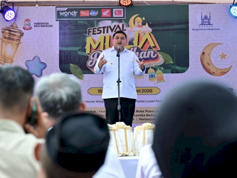 Wali Kota Makassar, Munafri Arifuddin membuka Festival Mulia Ramadan. 