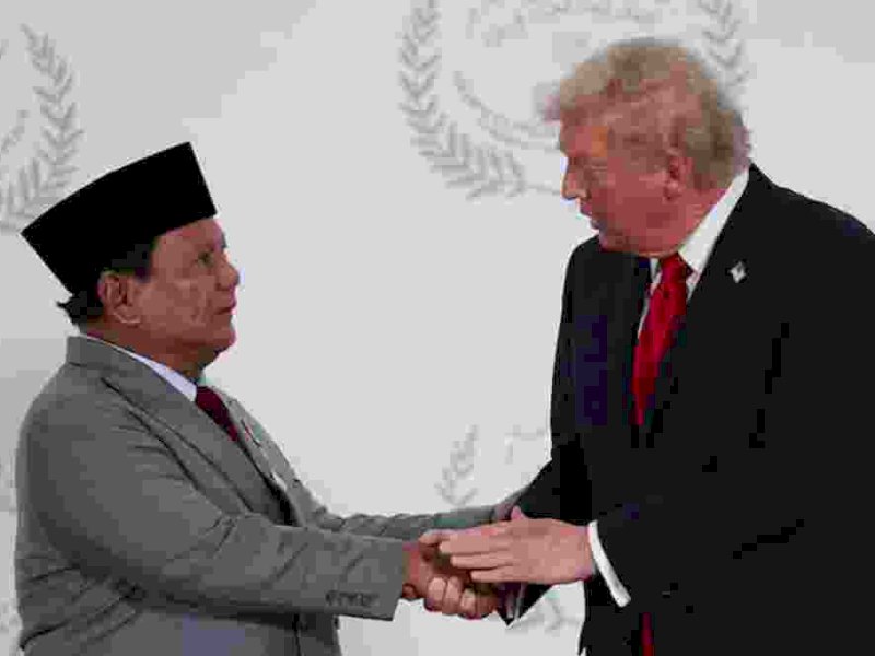  Presiden Prabowo Subianto dan Presiden Amerika Serikat (AS) Donald Trump. 