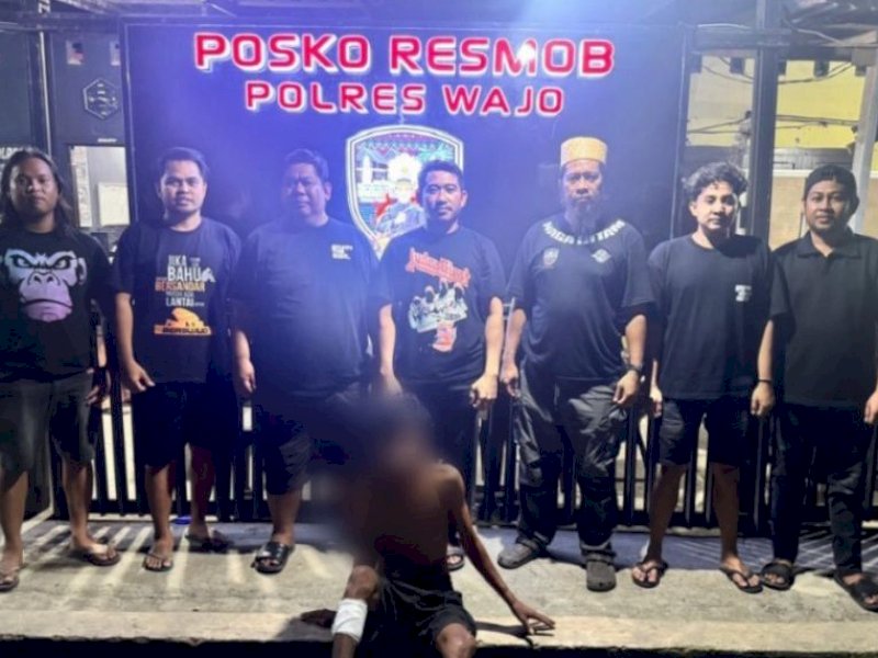 Pelaku curanmor diamankan di Polres Wajo. 