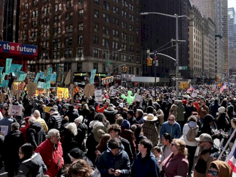 Trump Didemo Besar-besaran di New York-Washington, 'No Kings' Menggema 