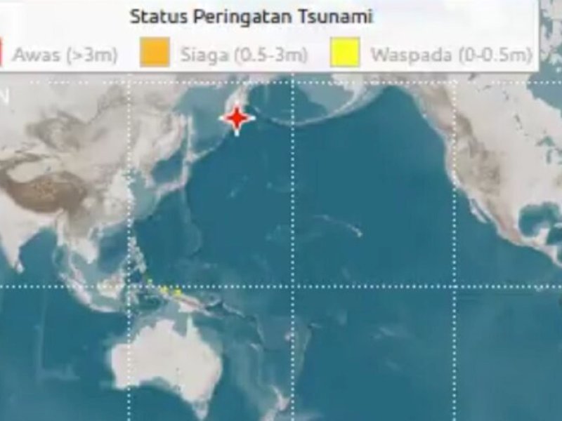 Gempa Guncang Sulut dan Malut, 8 Daerah Siaga Tsunami