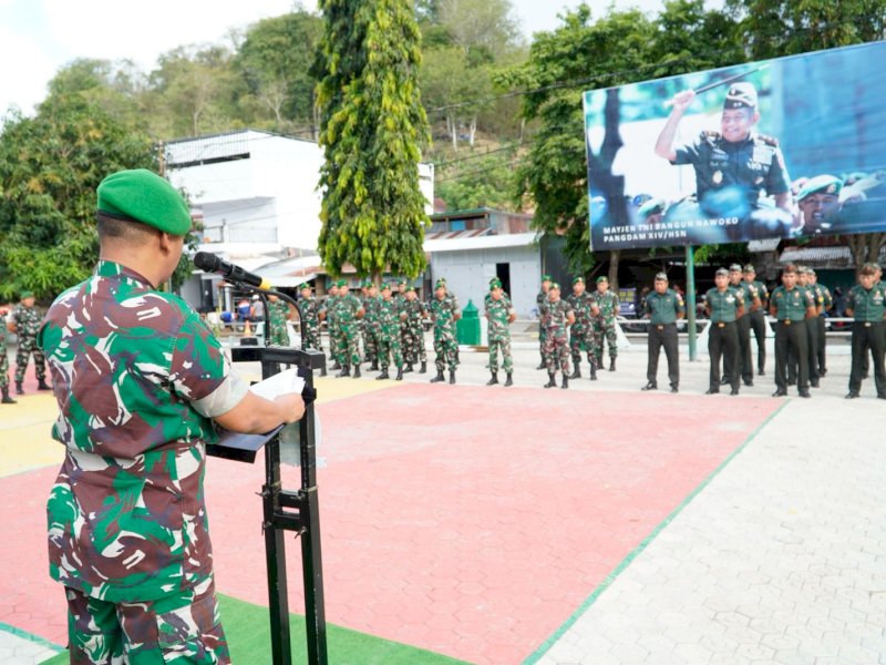 Dandim Wajo Ingatkan Prajurit Jaga Integritas: Harus jadi Contoh di Masyarakat 