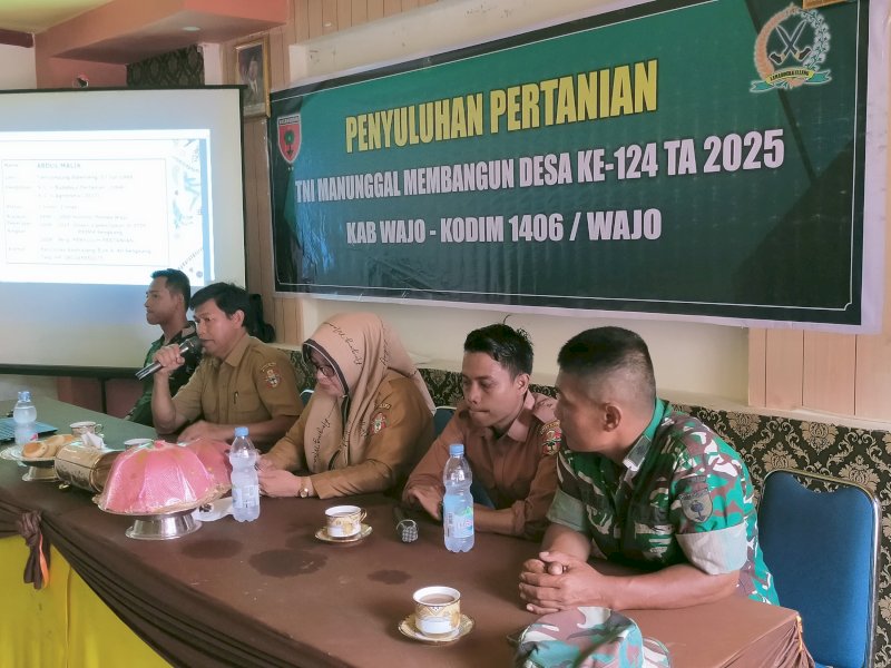 Kegiatan penyuluhan pertanian di Desa Temmabarang, Kecamatan Penrang, Wajo. 