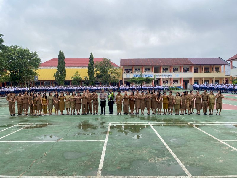 Satlantas Polres Torut Gelar "Police Goes to School" di SMPN 1 Rantepao