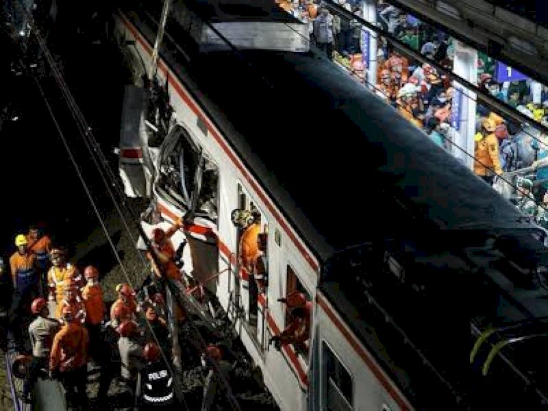 Update Tabrakan Kereta di Bekasi: Korban Tewas Bertambah Jadi 14 Orang