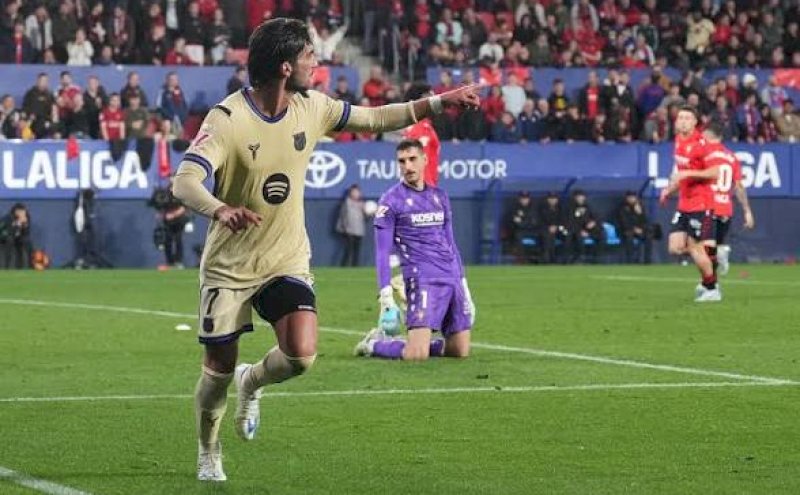 LIGA SPANYOL: Hantam Osasuna 2-1, Selangkah Lagi Barcelona Kunci Gelar Juara