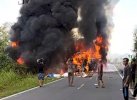 Tabrakan Bus ALS vs Truk Tangki di Sumsel, 16 Orang Tewas