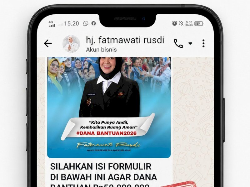 Waspada! Penipu Catut Nama Wagub Sulsel Via WA, Minta Bantuan Rp50 Juta 