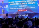 Aklamasi, Anwar Hafid Kembali Pimpin Partai Demokrat Sulteng 