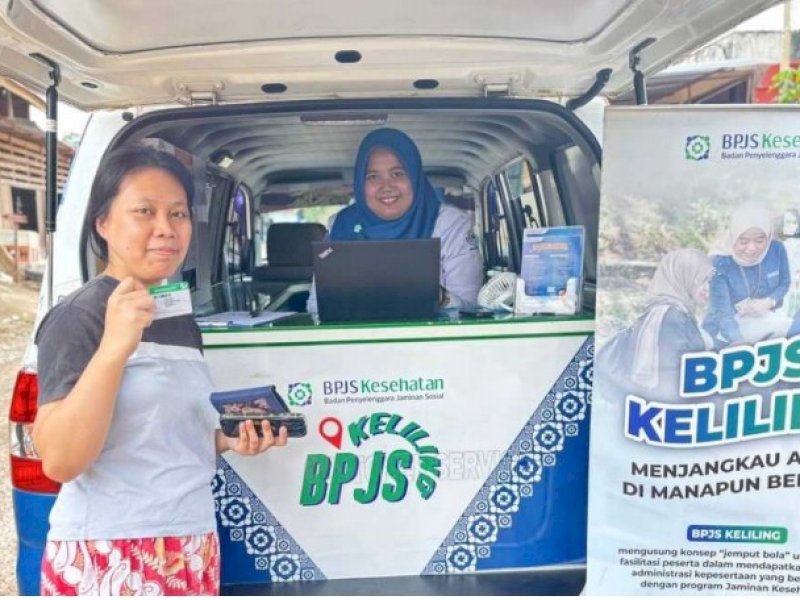 Permudah Akses Layanan JKN, BPJS Keliling Hadir di Pasar Baru Sangalla