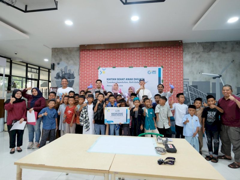 YBM PLN UIP Sulawesi Gelar Khitan Massal Gratis untuk 50 Anak di Makassar 