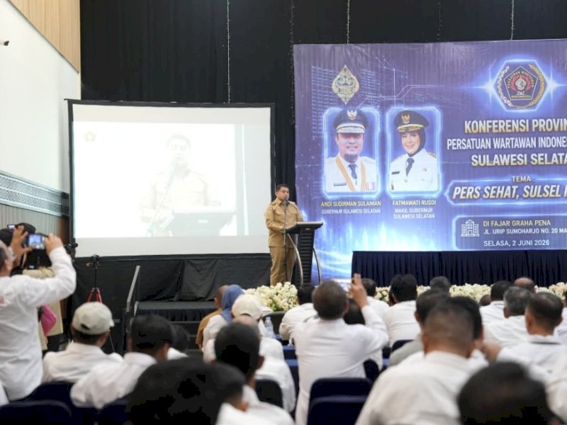 Hadiri Konferensi PWI Sulsel, Appi Bicara Profesionalitas-Integritas Wartawan  &nbsp;